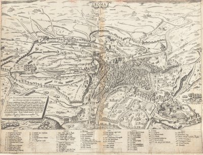 A modern Róma topográfiai térképe alkotó: Sebastiano di Re after Giovanni Antonio Dosio