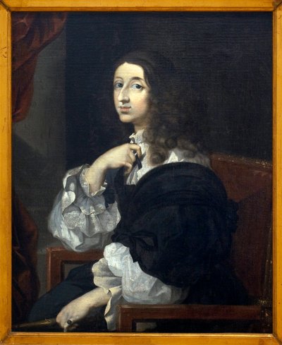 Velúr Krisztina királynő portréja (Vasa Kristina alkotó: Sébastien Bourdon
