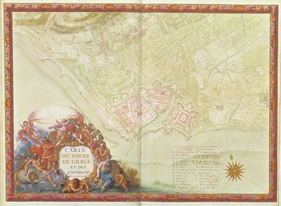 Ms. 987, fol.24 Le Havre terve, a XIV. Lajos atlaszból, 1683-88 alkotó: Sebastien Le Prestre de Vauban