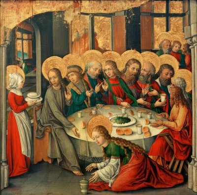 Az ünnep Simon farizeus házában alkotó: Seeschwäbischer Meister