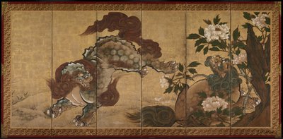 Oroszlánok, 1668. alkotó: Sekkei Yamaguchi