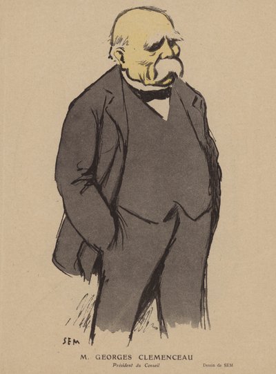Georges Clemenceau francia politikus (színes litó) alkotó: Sem