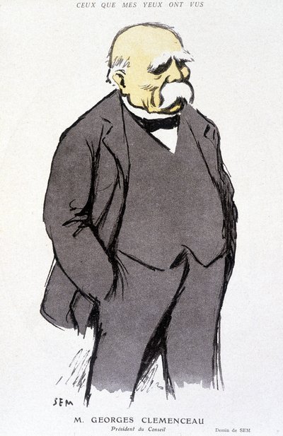 Georges Clémenceau portréja - dess. Sem (1863 - 1934), „Fantasio” vagy 1918.02.01. 265 alkotó: Sem