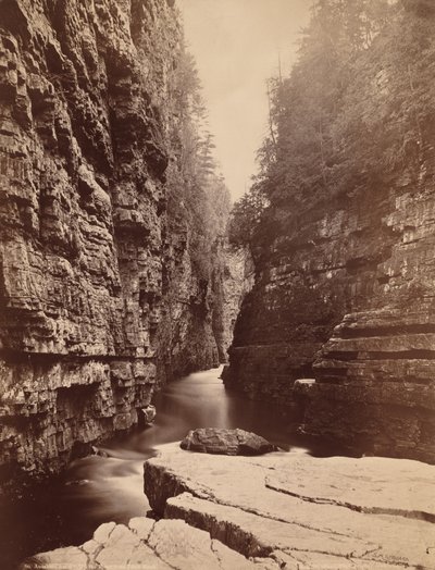 Ausable Chasm - Fent a folyón Table Rockból,c. 1880 (fotó) alkotó: Seneca Ray Stoddard