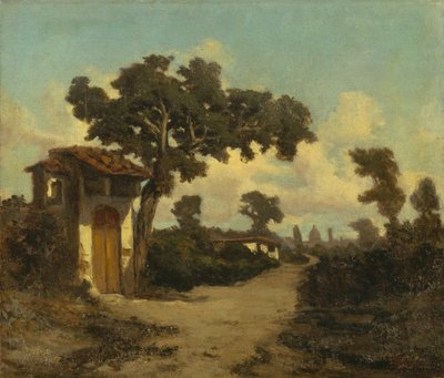 Firenze környékén, Serafino De Tivoli (1825-1892), olaj, vászon, 31x37 cm alkotó: Serafino de Tivoli