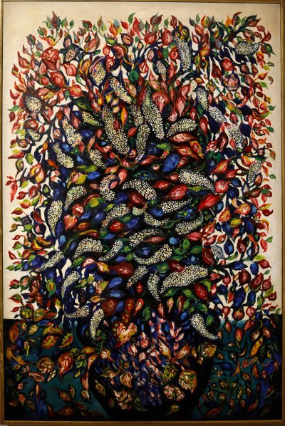 Virágok és gyümölcsök, 1920 körül (olaj, vászon) alkotó: Seraphine Louis