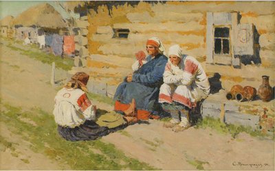 Várakozás a napon, 1894 alkotó: Sergei Arsenevich Vinogradov