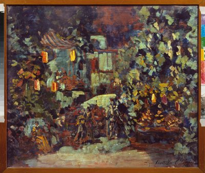 Jules Massenet (1842-1912) Don Quijote című operájának előkészítő dekorációja - Jules Massenet Don Quijote című operájának színpadterve - Szergej Ivanovics Petrov (1881-1936) festménye, olaj, vászon - Orosz szcenográfia - Állami Központi M Glinka Mu alkotó: Sergei Ivanovich Petrov