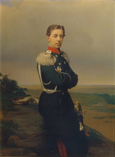 Nyikolaj Alekszandrovics oroszországi Carevics portréja 1843–1865 alkotó: Sergei Konstantinovich Zaryanko
