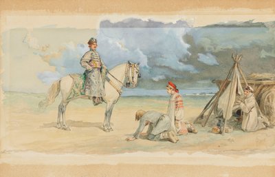 A bojár érkezése. alkotó: Sergei Sergeyevich Solomko