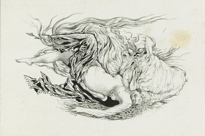 Csernomor és Ljudmila. Illusztráció A. Puskin Ruslan és Ljudmila című verséhez, 1921-1926. alkotó: Sergei Vasilevich Chekhonin