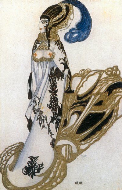 Salome jelmezvázlata a ... című balettből (akvarell, papír) alkotó: Sergei Yurevich Sudeikin