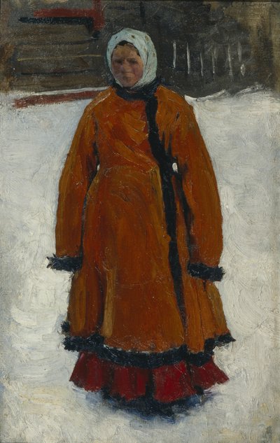 A vörös bundás lány, 1903-1906 alkotó: Sergej Vasilevic Ivanov