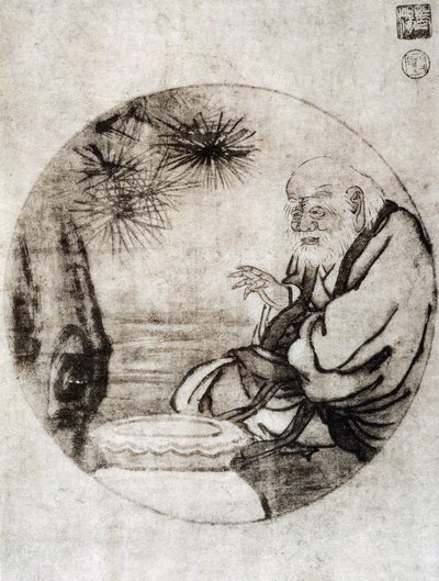 Lao-Tzu kínai filozófus portréja a Kr.e. 6. századból, Sesshu Toyo (1420-1506) rajza, japán civilizáció, Muromachi korszak alkotó: Sesshû Tôyô