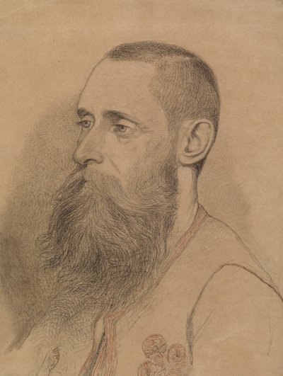 Egy szakállas férfi portréja alkotó: Severin Falkman