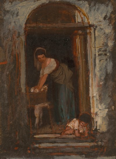 Stella és gyermeke alkotó: Severin Falkman