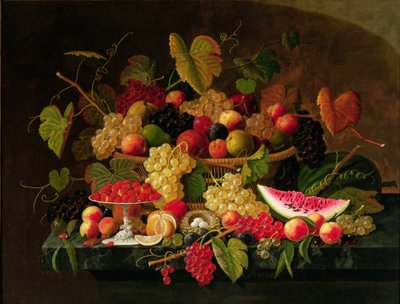 Csendélet gyümölccsel (olaj, vászon) alkotó: Severin Roesen