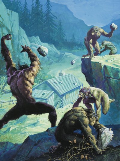Big Foot, avagy a legendás amerikai ember-Apes (gouache, papír) alkotó: Severino Baraldi