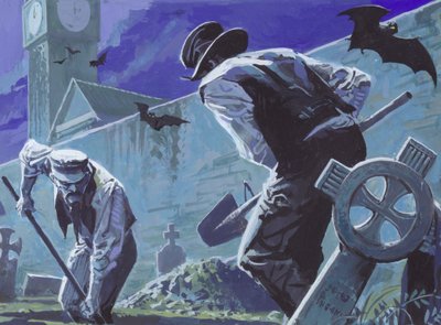 Burke és Hare, Sírrablók és gyilkosok (gouache, papír) alkotó: Severino Baraldi