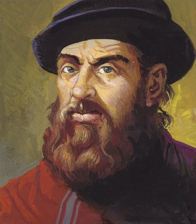 Ferdinand Magellán (gouache, papír) alkotó: Severino Baraldi