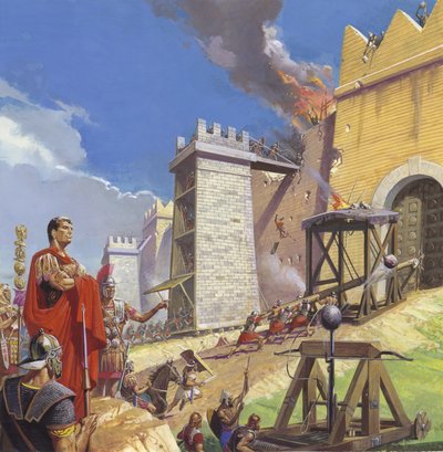 Scipio Aemilianus vezeti a Karthágó elleni támadást alkotó: Severino Baraldi