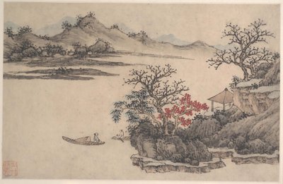Táj őszi lombozattal. alkotó: Shen Zhou