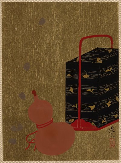 Lakk doboz és tök. alkotó: Shibata Zeshin