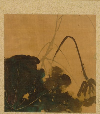 Levél a szezonális témák albumából: Brush, Holder és Leaves, 1847. alkotó: Shibata Zeshin