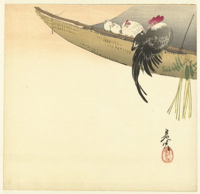 Újév napja a kakas évében alkotó: Shibata Zeshin