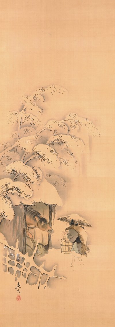 Noh-Spiel Hachinoki, eines von drei alkotó: Shibata Zeshin