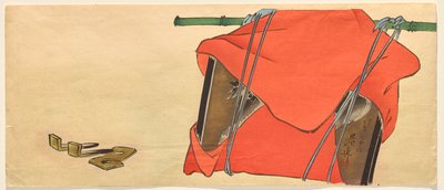 Fogadalmi emléktábla (ema) egy lóról alkotó: Shibata Zeshin