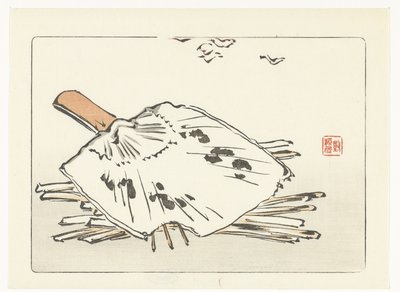 Legyező és gyújtás alkotó: Shibata Zeshin