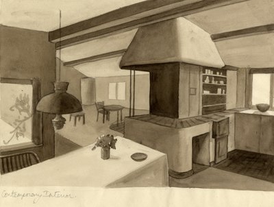 „Kortárs enteriőr”, 1950. alkotó: Shirley Markham