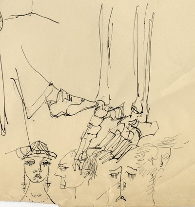 Arcok és a láb csontjai, 1953. alkotó: Shirley Markham