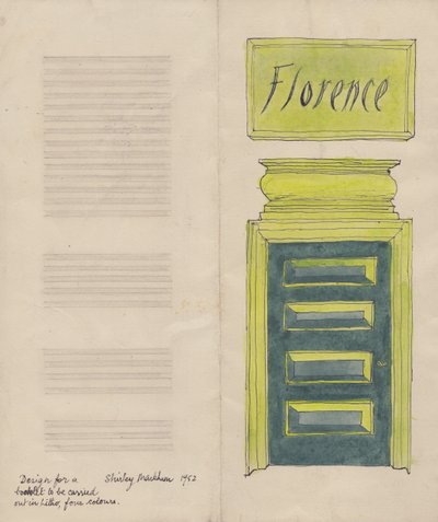 Firenzei szórólap, 1952. alkotó: Shirley Markham