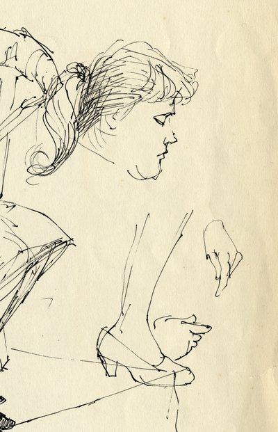 Fej, kéz és láb részlet, 1953. alkotó: Shirley Markham