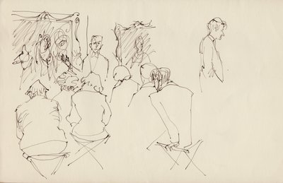 Előadás egy művészeti galériában, 1950. alkotó: Shirley Markham