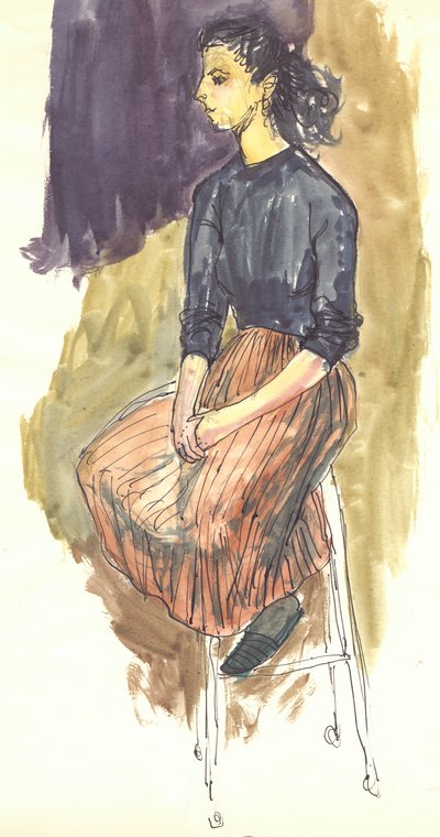Ülő nő, 1950. alkotó: Shirley Markham