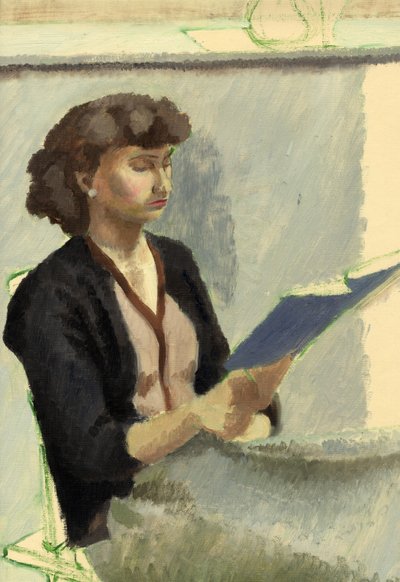 Ülő nő olvas, c1953. alkotó: Shirley Markham