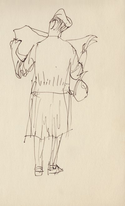 Újságot olvasó nő, 1950. alkotó: Shirley Markham