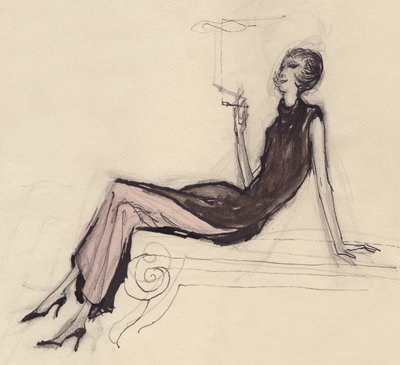 Dohányzó nő, 1950. alkotó: Shirley Markham