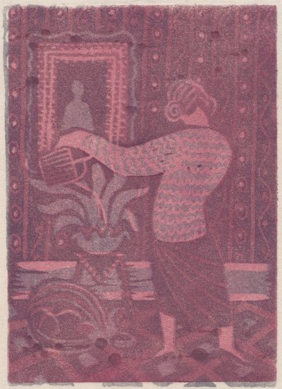 Növényöntöző nő, 1951. alkotó: Shirley Markham