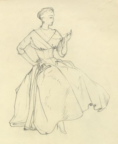 Nyakláncos nő, 1952. alkotó: Shirley Markham