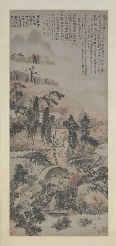 Részeg az Autumn Woodsban, kb. 1702. alkotó: Shitao