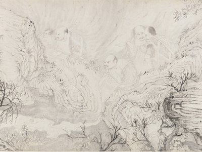 A tizenhat luohan, 1667-ben. alkotó: Shitao
