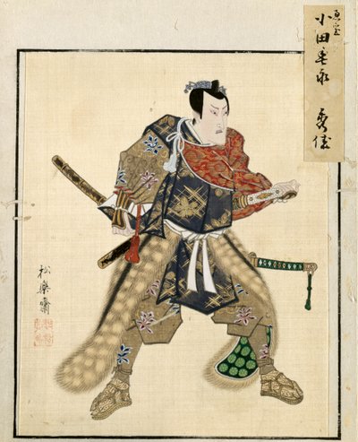 Levél a színészportrék albumáról, c. 1790-1810. alkotó: Shorakusai