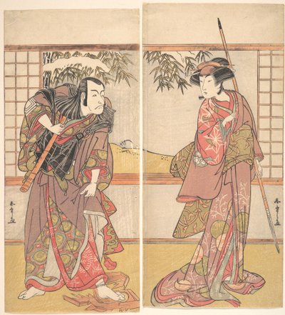 Kabuki a c and rs Nagakawa Tsuneya Jó ötlet d Ichikawa Dan Juro V, vagy? 1780-as évek. alkotó: Shunsho