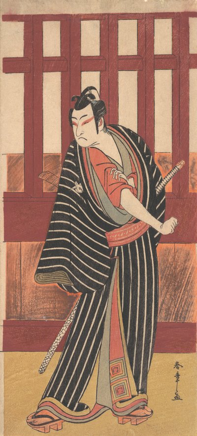 Tese Ima d Ishikawa Assistant Tee Road, Gan Gane Bunshichi, 1782. alkotó: Shunsho