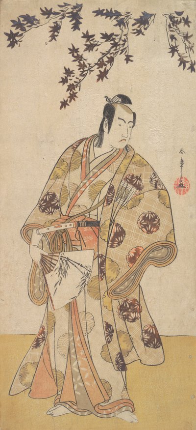 A harmadik Ichikawa Yaozo, mint egy juharfa alatt álló Daimyo, kb. 1783. alkotó: Shunsho