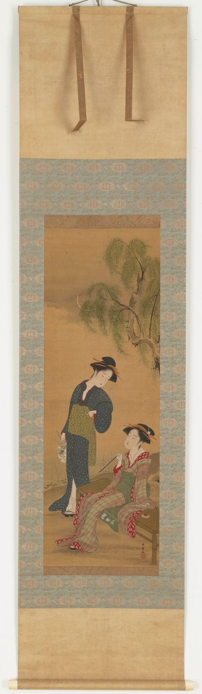 Két nő egy fűzfa alatt, 1726-1792. alkotó: Shunsho